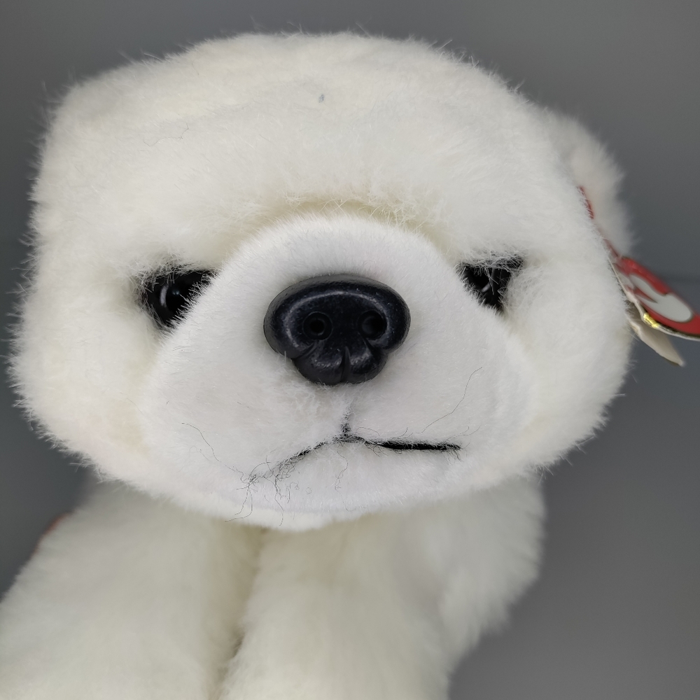 Ty Beanie Buddy Baby Paws Polar Bear White Plush Retired 18" Large Fluffy Toy.
